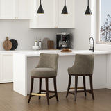 Lucia Counter Stool in Taupe (set of 2) - Ornate Home