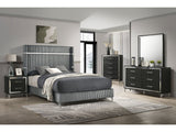 Lucia Grey 5-piece Queen Bedroom Set - Ornate Home