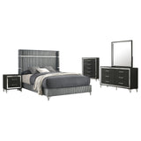 Lucia Grey 5-piece Queen Bedroom Set - Ornate Home