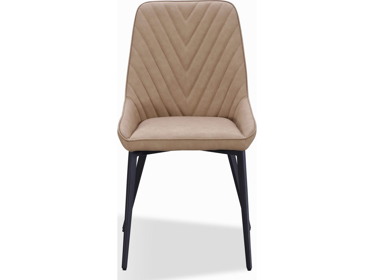 Lucia Honey/Matte Black Metal Leg Upholstered Dining Chair (Set of 2) - Ornate Home