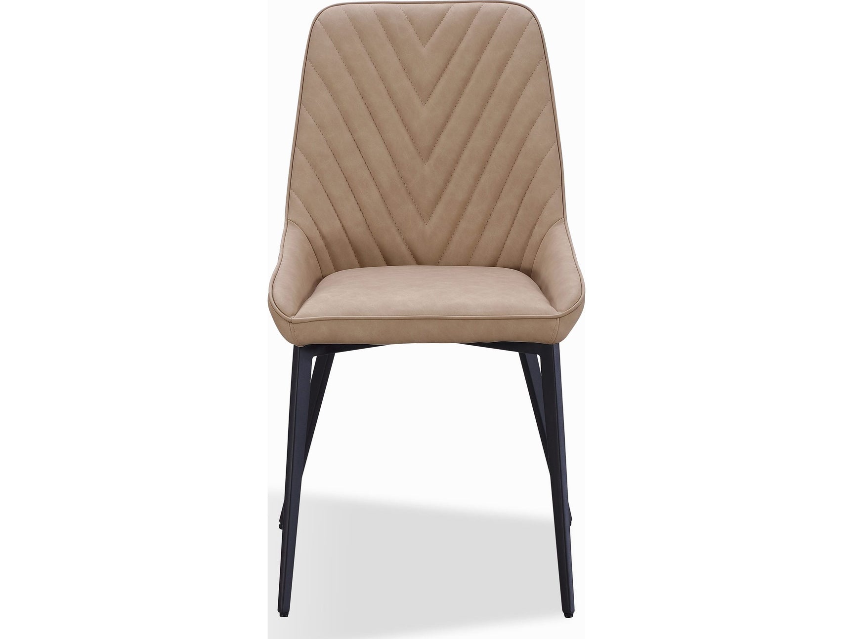 Lucia Honey/Matte Black Metal Leg Upholstered Dining Chair (Set of 2) - Ornate Home