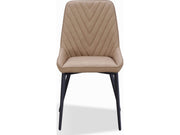 Lucia Honey/Matte Black Metal Leg Upholstered Dining Chair (Set of 2) - Ornate Home