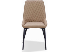 Lucia Honey/Matte Black Metal Leg Upholstered Dining Chair (Set of 2) - Ornate Home