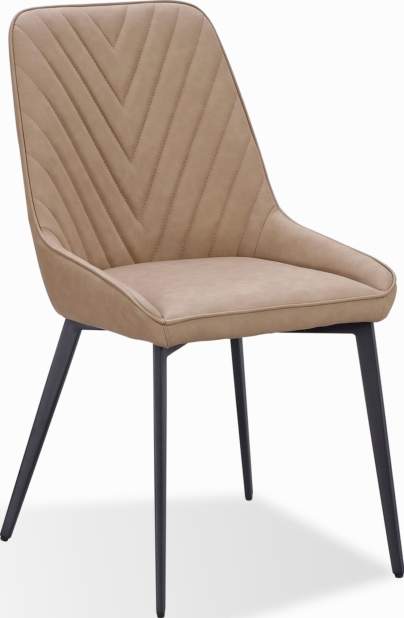 Lucia Honey/Matte Black Metal Leg Upholstered Dining Chair (Set of 2) - Ornate Home