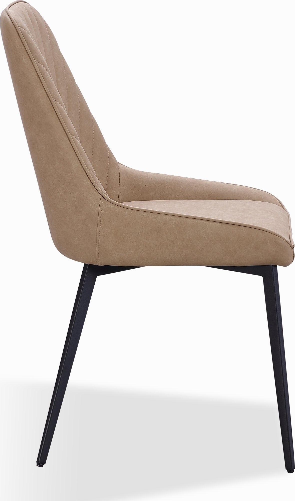 Lucia Honey/Matte Black Metal Leg Upholstered Dining Chair (Set of 2) - Ornate Home