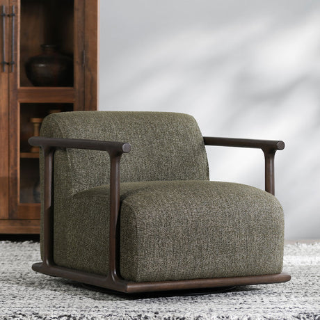 Lucia Kale Green Swivel Accent Chair - Ornate Home