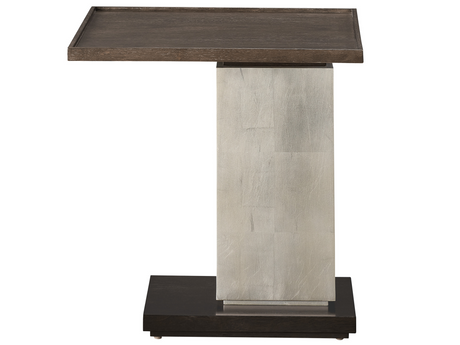 Lucia Otter/Silver Fox/Dark Walnut Side Table - Ornate Home
