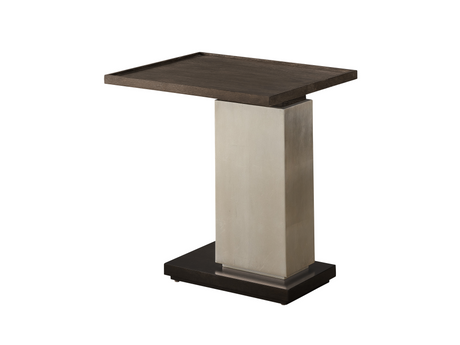 Lucia Otter/Silver Fox/Dark Walnut Side Table - Ornate Home