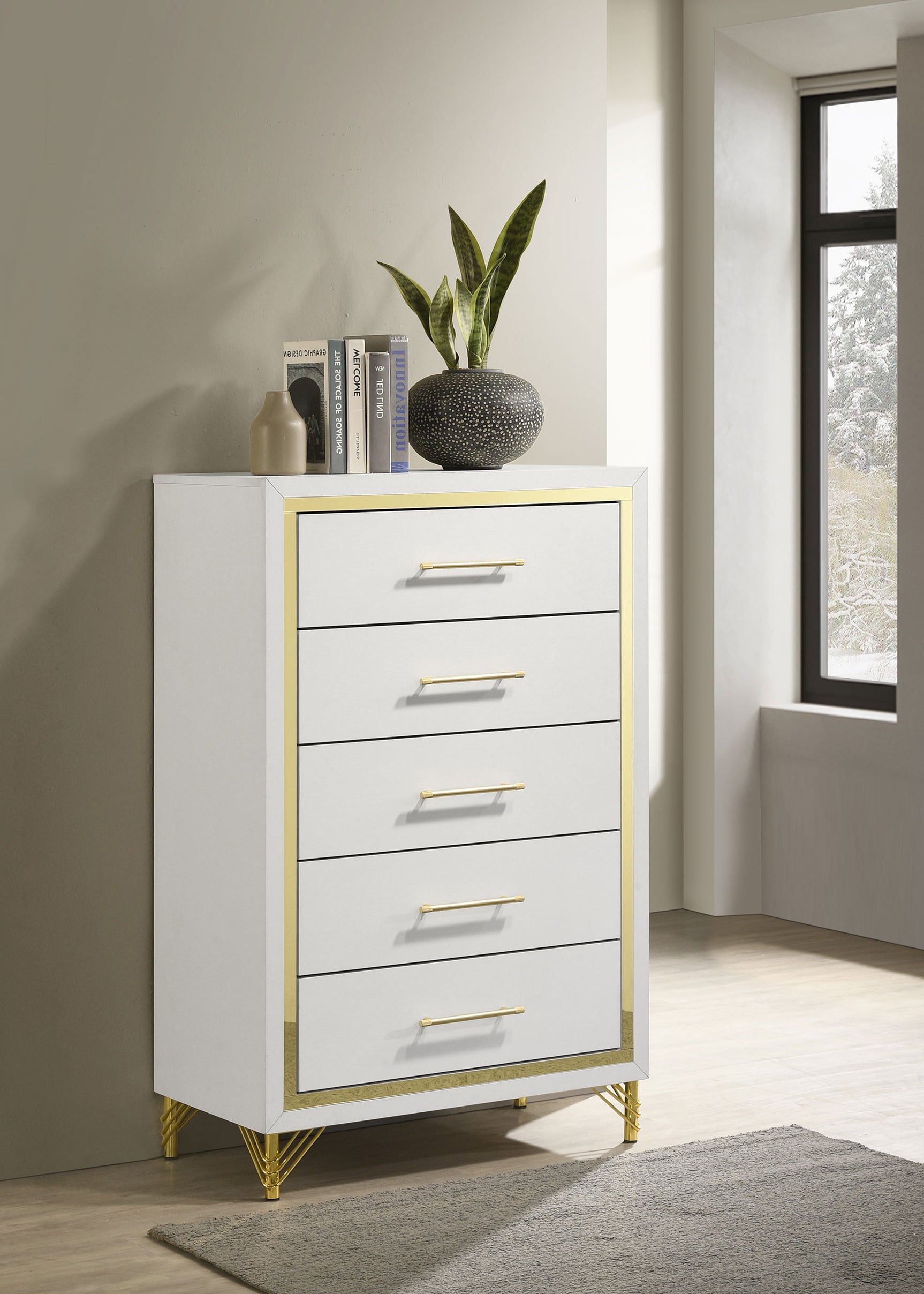 Lucia White  Chest - Ornate Home