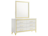 Lucia White  Dresser and Mirror - Ornate Home
