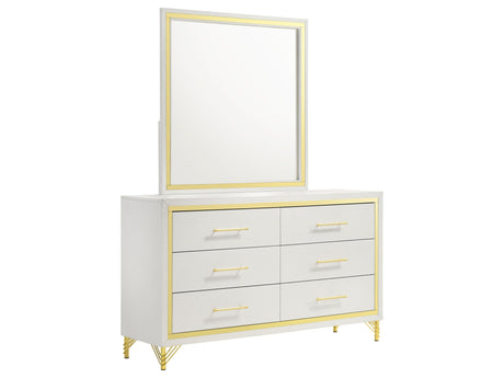 Lucia White  Dresser and Mirror - Ornate Home