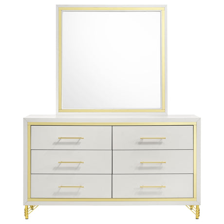 Lucia White  Dresser and Mirror - Ornate Home