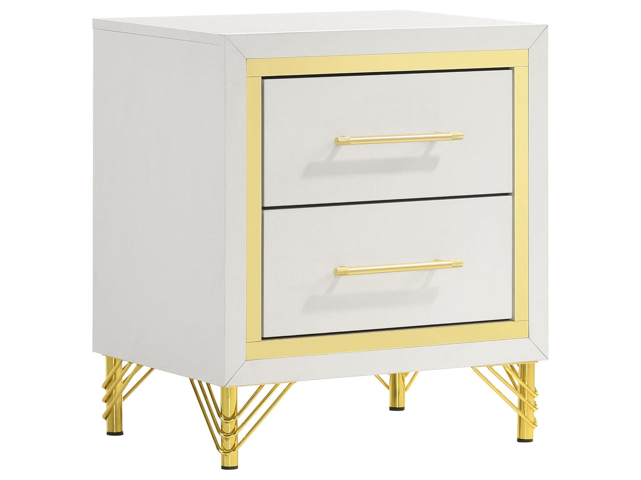 Lucia White  Nightstand - Ornate Home