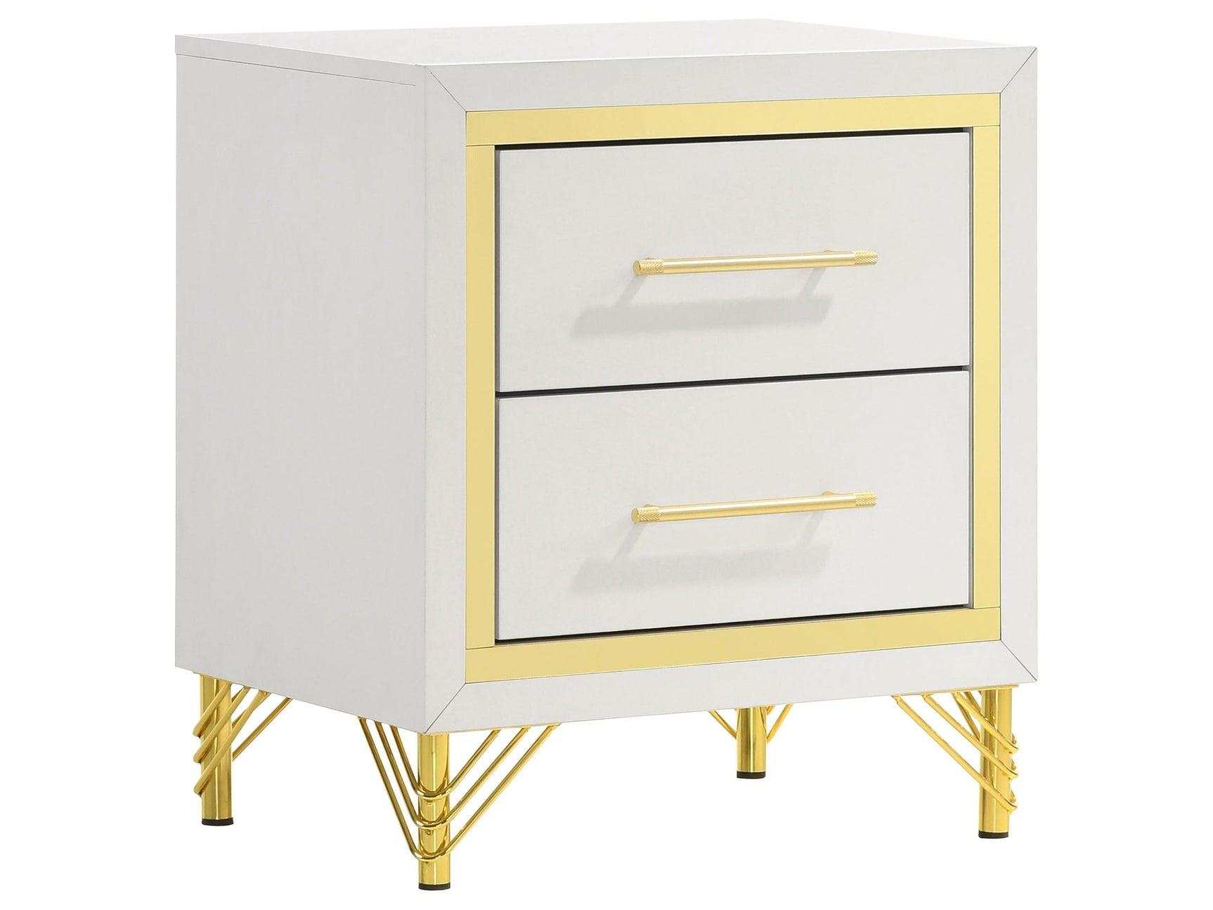 Lucia White  Nightstand - Ornate Home