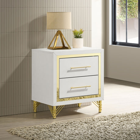Lucia White  Nightstand - Ornate Home