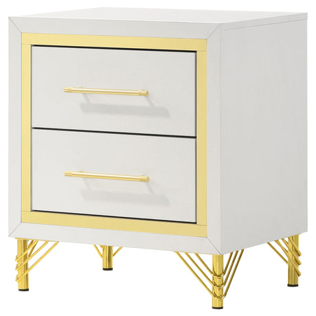 Lucia White  Nightstand - Ornate Home