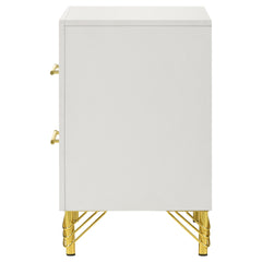 Lucia White  Nightstand - Ornate Home