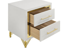 Lucia White  Nightstand - Ornate Home