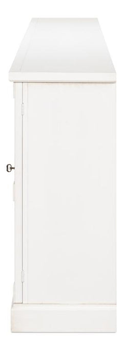 Luciana White 6 Cane Door Buffet - Ornate Home