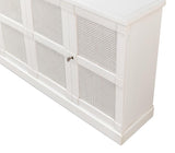 Luciana White 6 Cane Door Buffet - Ornate Home