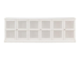 Luciana White 6 Cane Door Buffet - Ornate Home
