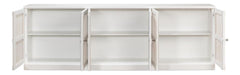 Luciana White 6 Cane Door Buffet - Ornate Home