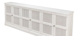 Luciana White 6 Cane Door Buffet - Ornate Home