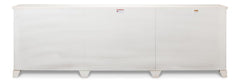 Luciana White 6 Wood Door Buffet - Ornate Home