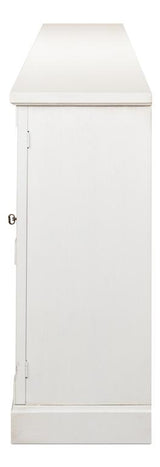 Luciana White 6 Wood Door Buffet - Ornate Home
