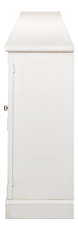 Luciana White 6 Wood Door Buffet - Ornate Home