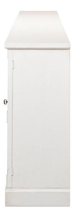 Luciana White 6 Wood Door Buffet - Ornate Home