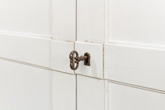 Luciana White 6 Wood Door Buffet - Ornate Home