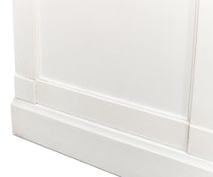 Luciana White 6 Wood Door Buffet - Ornate Home