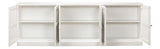 Luciana White 6 Wood Door Buffet - Ornate Home