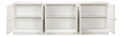 Luciana White 6 Wood Door Buffet - Ornate Home