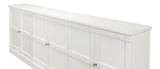 Luciana White 6 Wood Door Buffet - Ornate Home
