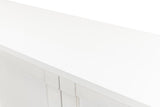 Luciana White 6 Wood Door Buffet - Ornate Home