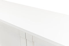 Luciana White 6 Wood Door Buffet - Ornate Home