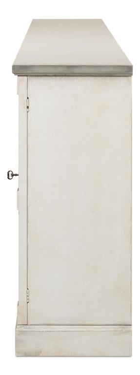 Luciana White Wood Doors Buffet - Ornate Home