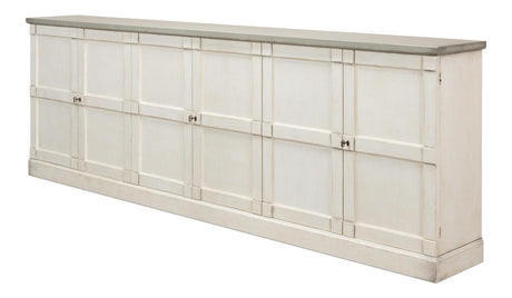 Luciana White Wood Doors Buffet - Ornate Home