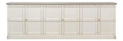 Luciana White Wood Doors Buffet - Ornate Home