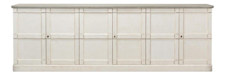 Luciana White Wood Doors Buffet - Ornate Home