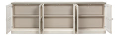 Luciana White Wood Doors Buffet - Ornate Home