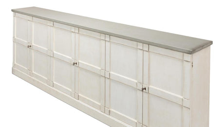 Luciana White Wood Doors Buffet - Ornate Home