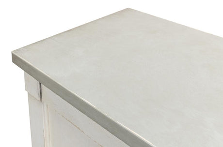 Luciana White Wood Doors Buffet - Ornate Home