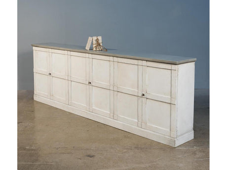 Luciana White Wood Doors Buffet - Ornate Home