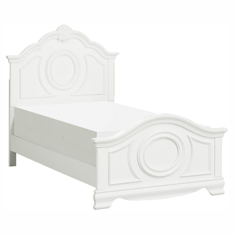 Lucida White 5-Piece Twin Bedroom Set - Ornate Home