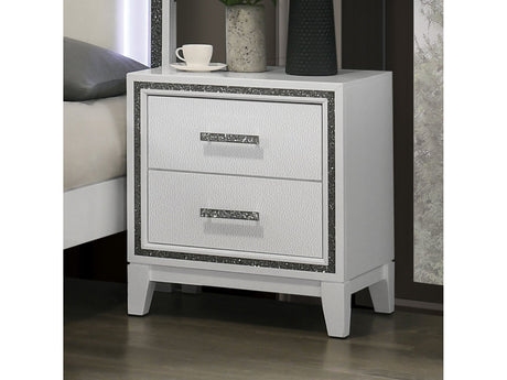Lucida White Nightstand - Ornate Home