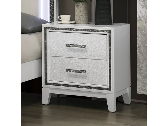 Lucida White Nightstand - Ornate Home