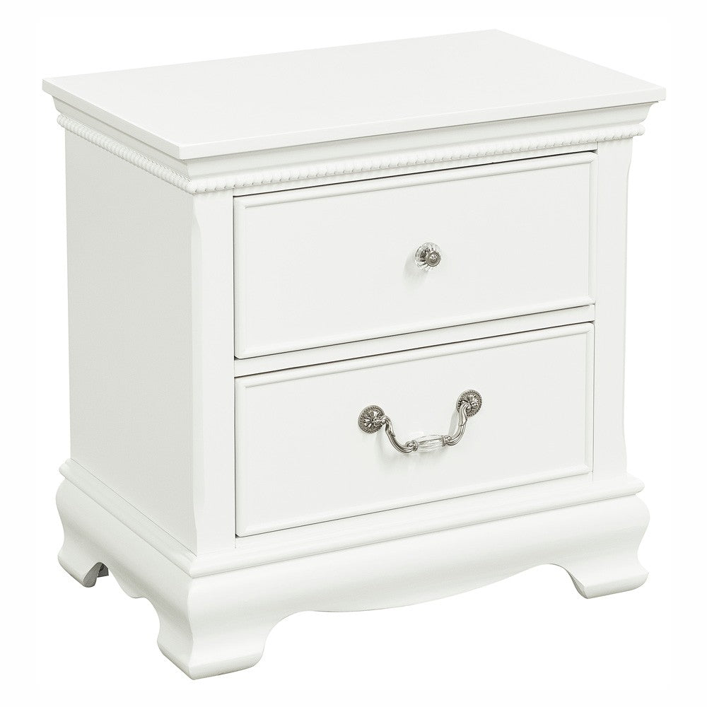 Lucida White Nightstand - Ornate Home